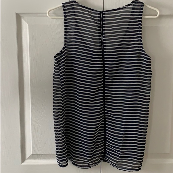 navy blue and white striped top - Picture 2 of 5